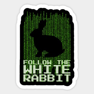 Follow the White Rabbit Sticker